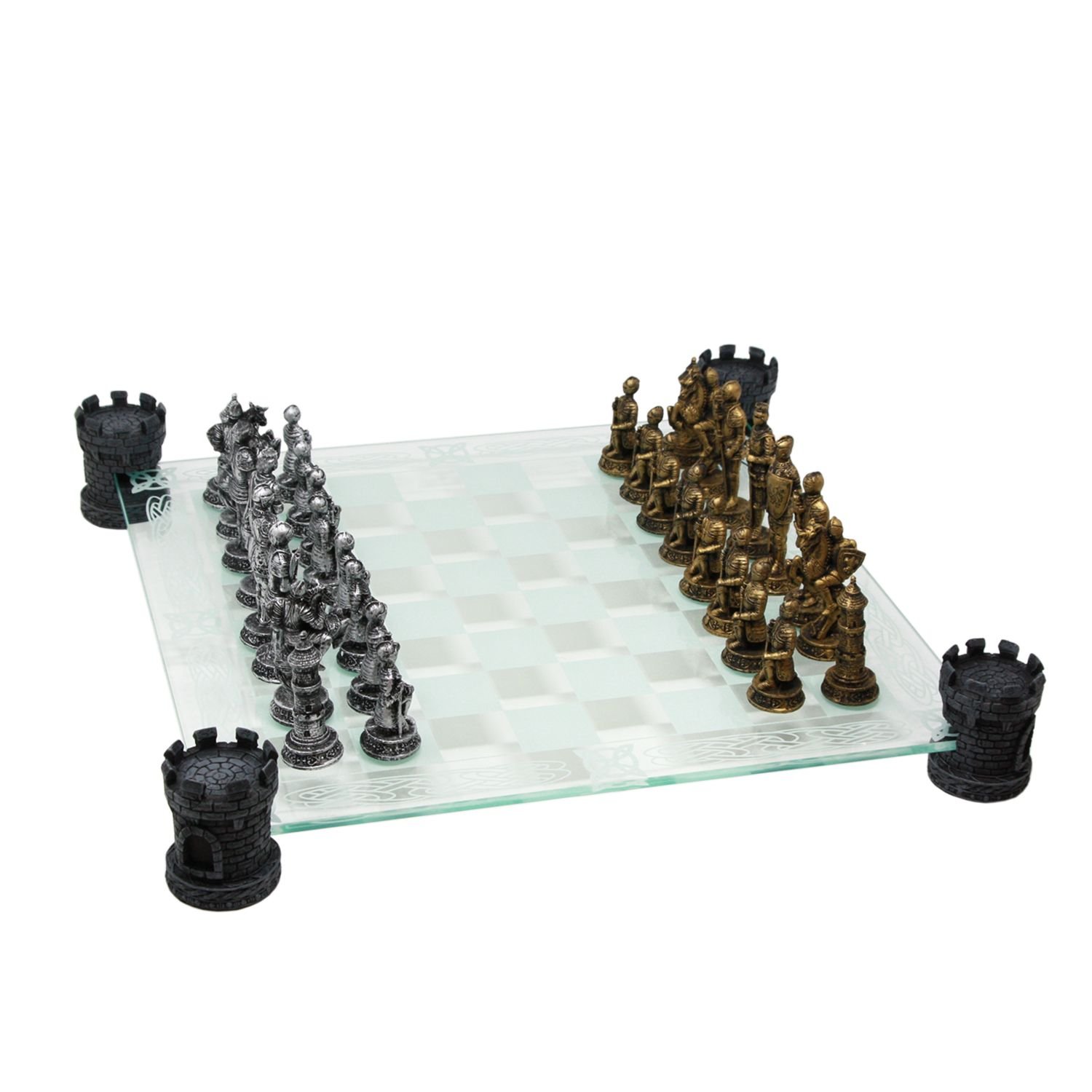 Medieval Chess Set the Normans Chess Set Gold and Silver 