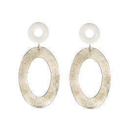 Vilma Oval Double Stud Earrings