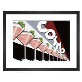 Framed Art Deco Cocktail Print 11 x 14