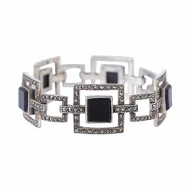 Art Deco Double Square Bracelet