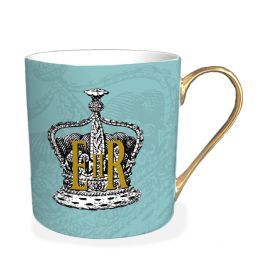 Royal Accession Crown Teal Mug