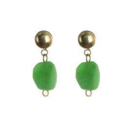 River Studs Earrings Green