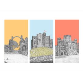 Northumberland Triptych Print A3 Ben Holland