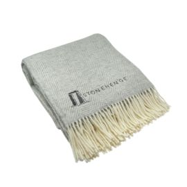 Stonehenge Embroidered Throw Grey