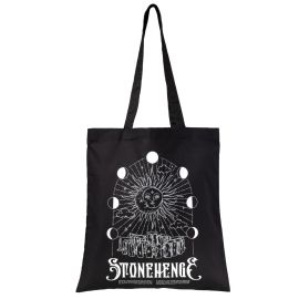 Stonehenge Moon Tote Bag Black