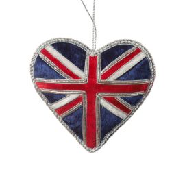 Union Flag Heart Hanging Decoration