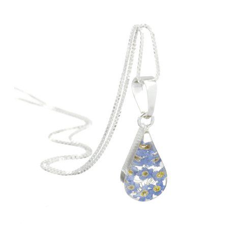 Forget-Me-Not Teardrop Pendant