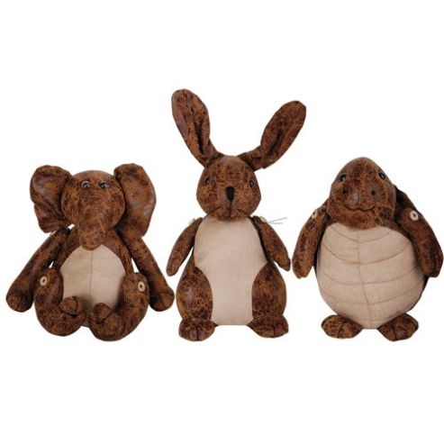Assorted Faux Leather Animal Doorstop