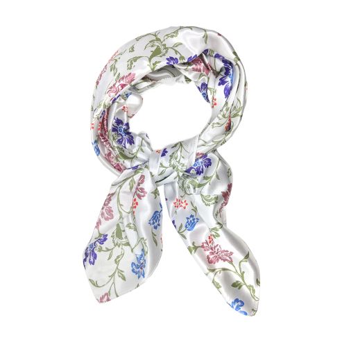 Gainsborough Old Hall Wall Painting Satin Scarf - White