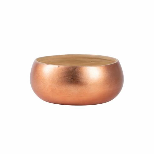 Copper Bamboo Serving Bowl