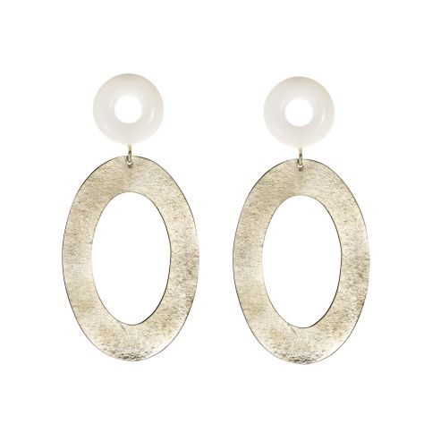 Vilma Oval Double Stud Earrings