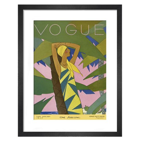 Framed Vogue Cover January 1927 Print 11 x 14