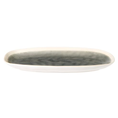 Crackle Glaze Platter - Grey