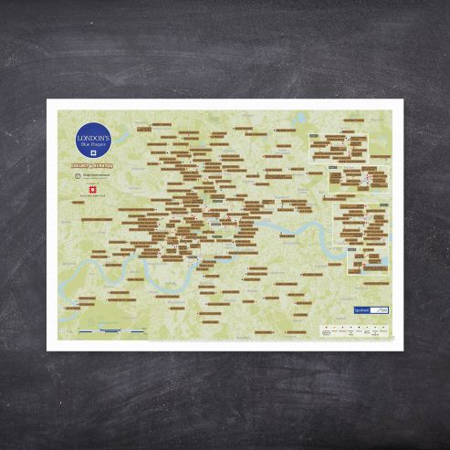 London's Blue Plaques Scratch Map