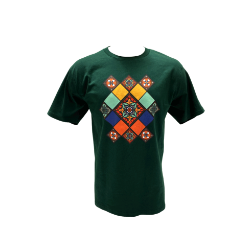 English Heritage Stained Glass Emblem T-Shirt  - green