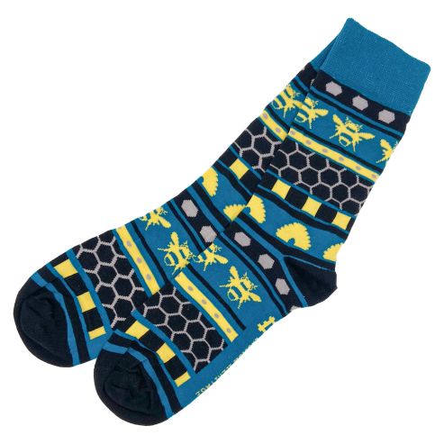 Bee Socks Stripe Pattern UK Size 7-11