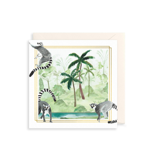 English Heritage Greetings Card Eltham Lemurs