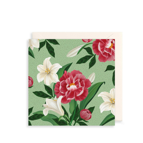English Heritage Greetings Card Belsay Florals