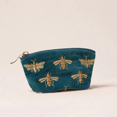 Coin Purse Bee Blue