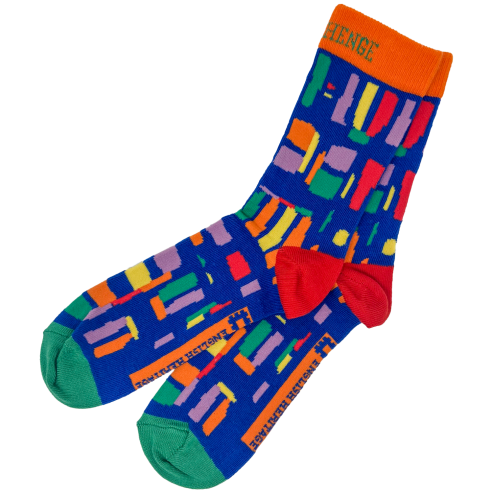 Stonehenge Multi Pattern Blue Socks UK 4-7