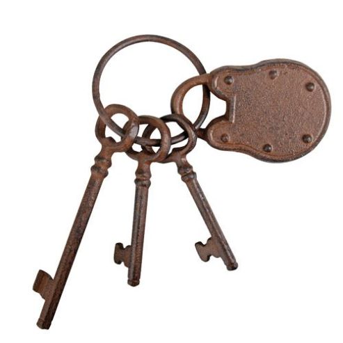 Cast Iron Keys with Padlock