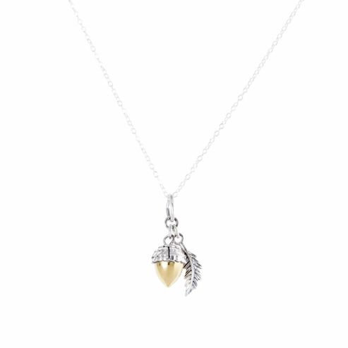 Acorn and Leaf Necklace