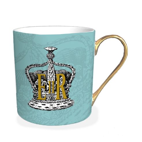 Royal Accession Crown Teal Mug