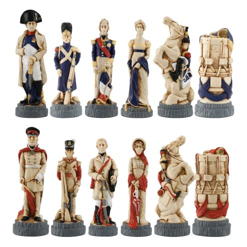 Battle Of Waterloo Hand Painted Chess Pieces