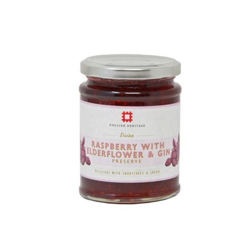 English Heritage Raspberry With Elderflower & Gin Jam