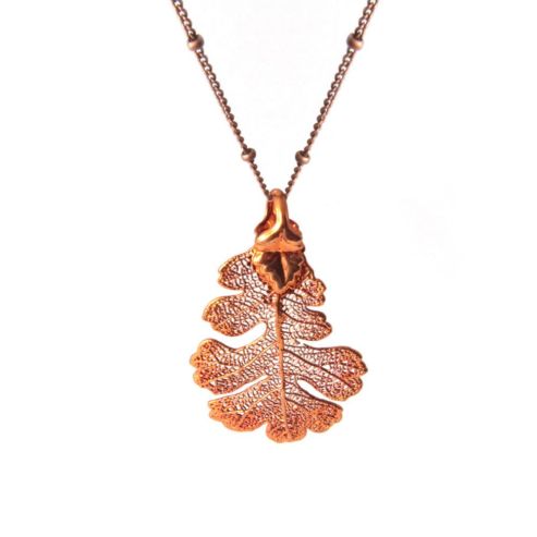 Iridescent Oak Leaf Pendant