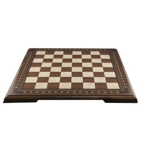 Small Brown Chessboard With Marquetry Details