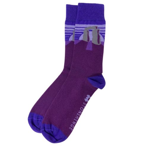 Stonehenge Trilithon Sun Socks Purple