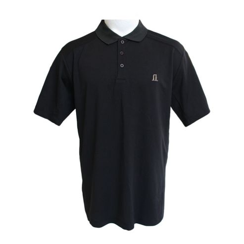 Stonehenge Illustration Golf Shirt - Black
