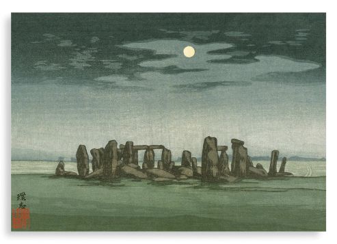 A3 Print Stonehenge Moonlight Pearlised