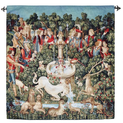 Unicorn at Fountain Tapestry