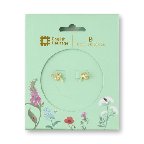 Gold Bee Bill Skinner Stud Earrings