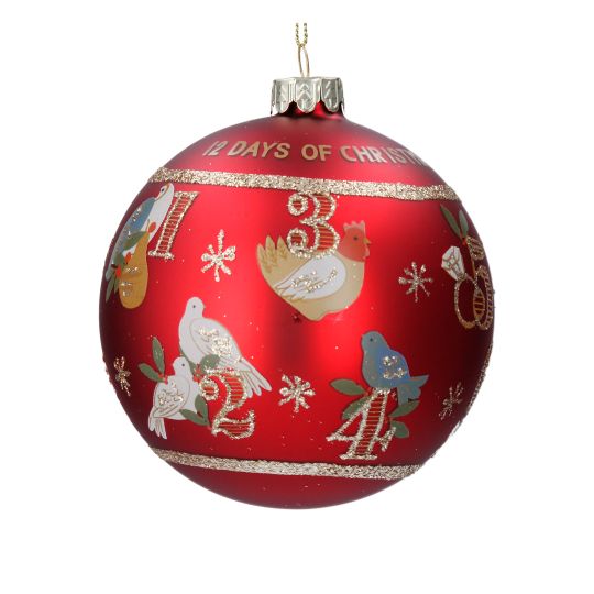 Decorations glass ball 12 days of Christmas