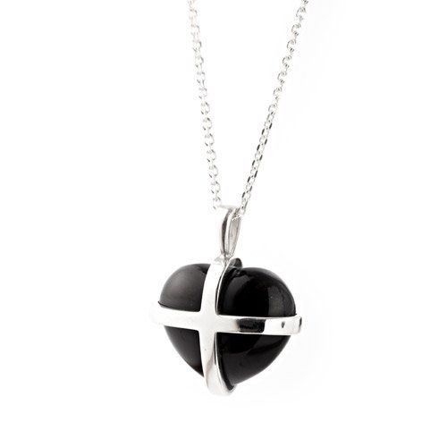 Cross with heart pendant on sale