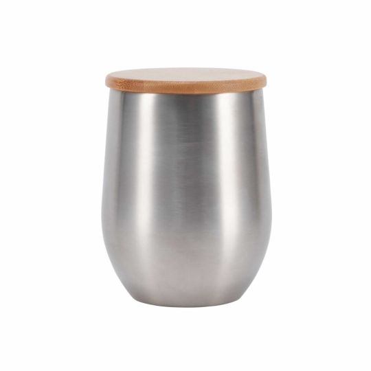  Stainless Steel Cup With Bamboo Lid