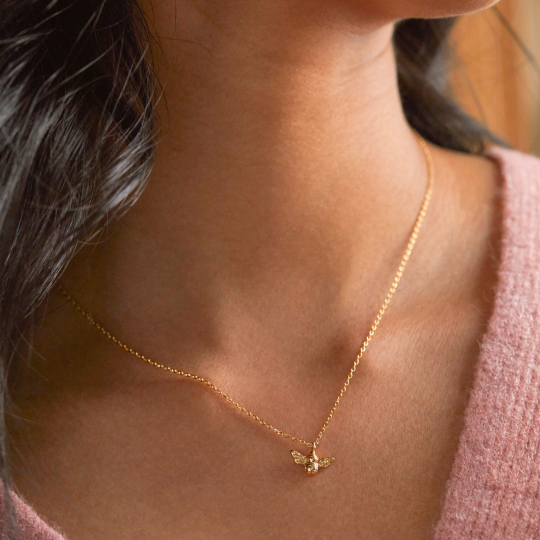 Bee Necklace Gold plated