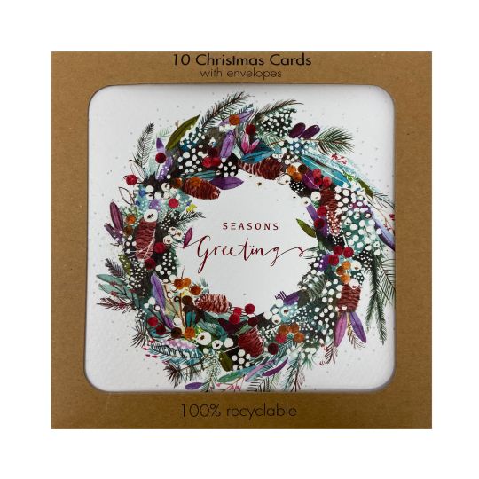 Christmas cards with wreaths clearance