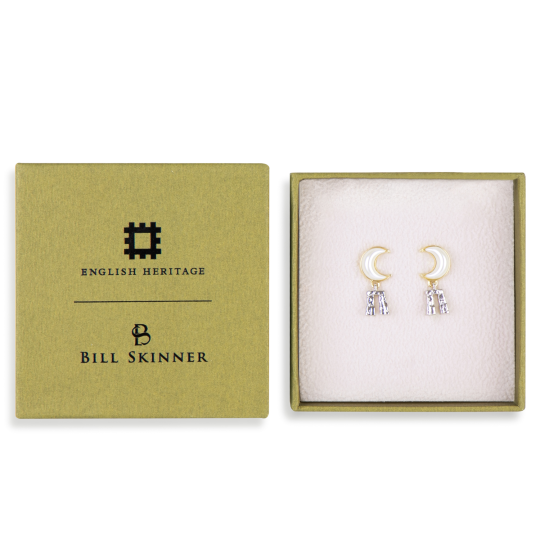 Trilithon Moon Gold Plated Earrings