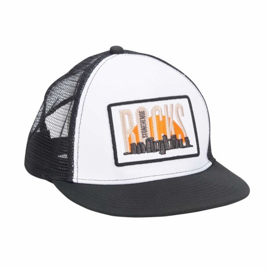 Black flat peak cap online