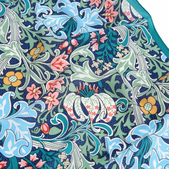 Buy Scarf Morris Golden Lily Green 150x35cm | English Heritage