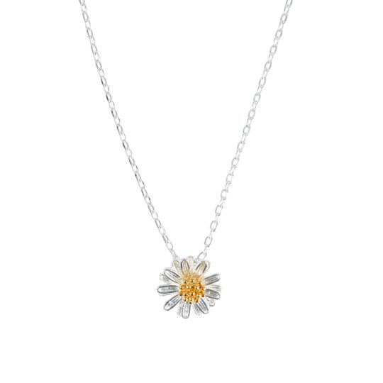 Silver daisy outlet necklace