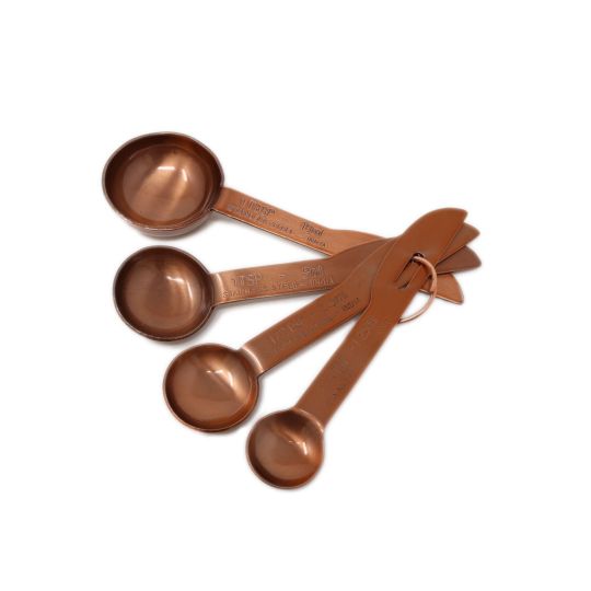 Set of 4 Copper Condiment Spoons 