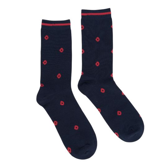 Buy Bamboo Socks - Navy Poppy | English Heritage