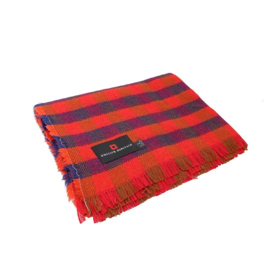  Recycled Wool Throw - Large Check