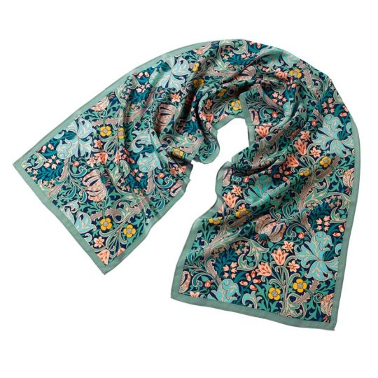  William Morris Golden Lily Green Scarf