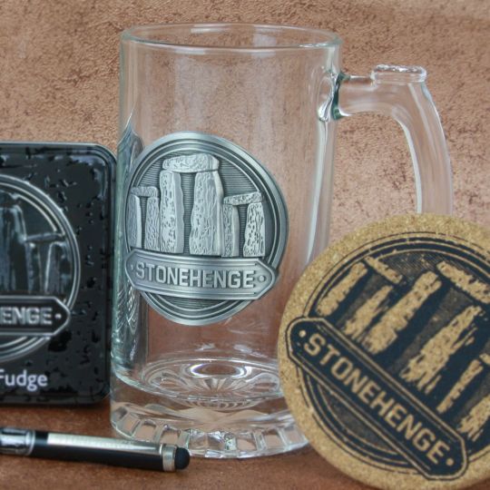 Stonehenge Medallion Glass Tankard